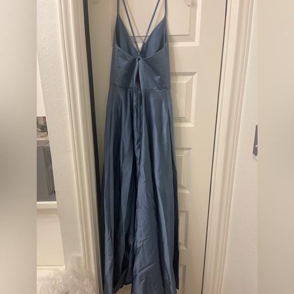 Steel Blue Formal Dress - Picture 3 of 3